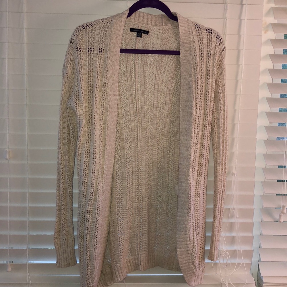 beige cardigan